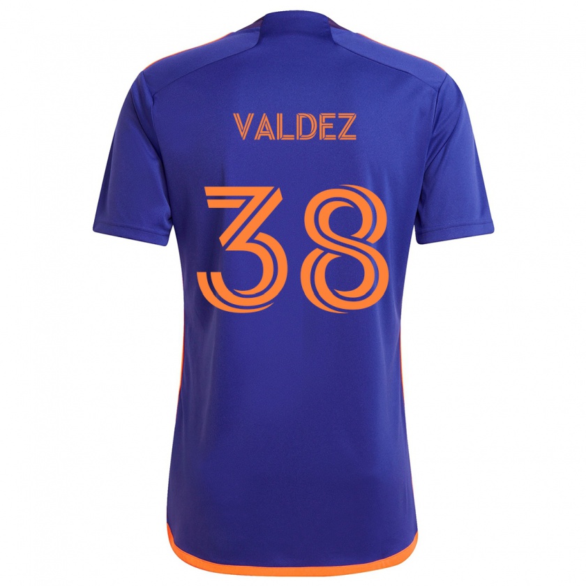 Kandiny Herren Xavier Valdez #38 Lila Orange Auswärtstrikot Trikot 2024/25 T-Shirt