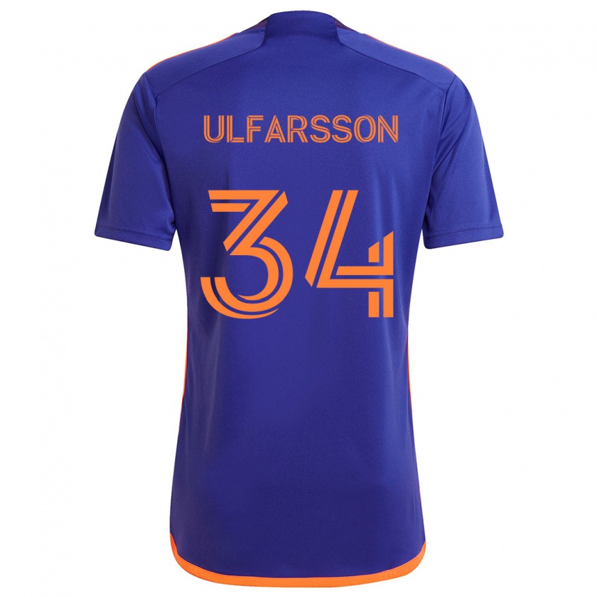 Kandiny Herren Thor Úlfarsson #34 Lila Orange Auswärtstrikot Trikot 2024/25 T-Shirt