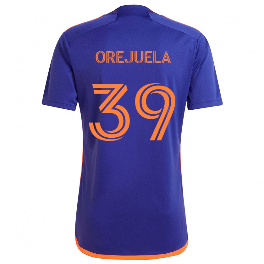 Kandiny Herren Jesus Orejuela #39 Lila Orange Auswärtstrikot Trikot 2024/25 T-Shirt