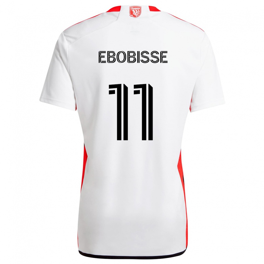 Kandiny Herren Jeremy Ebobisse #11 Weiß Rot Auswärtstrikot Trikot 2024/25 T-Shirt