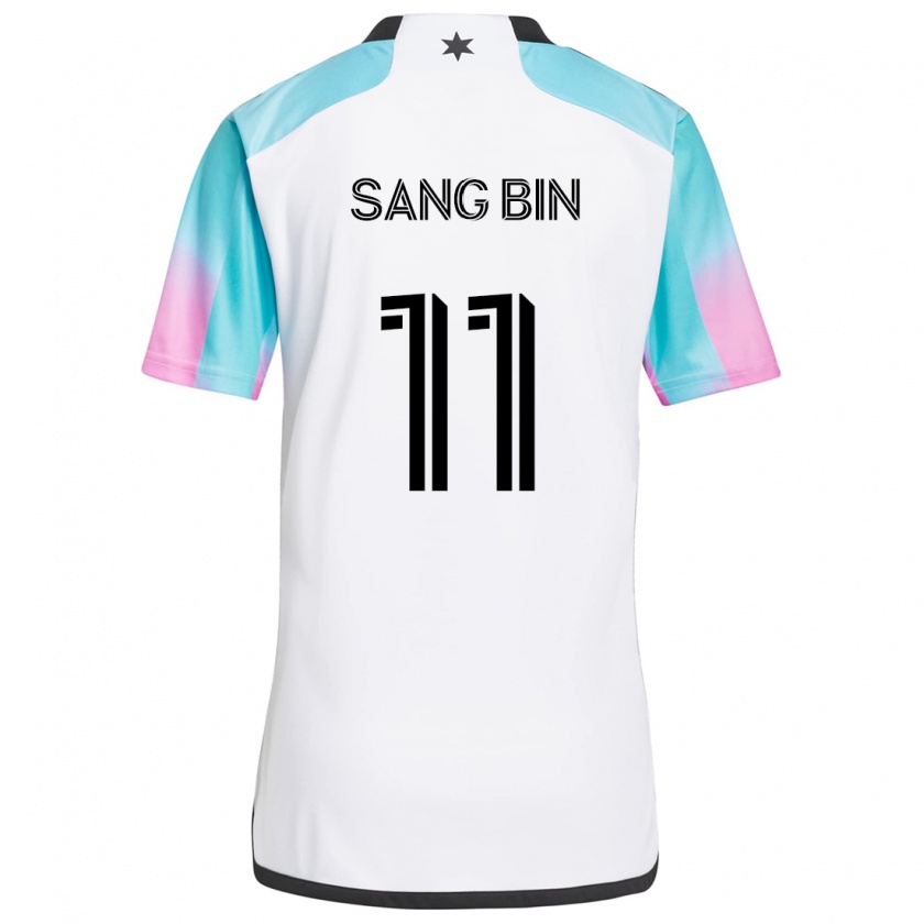 Kandiny Herren Sang-Bin Jeong #11 Weiß Blau Schwarz Auswärtstrikot Trikot 2024/25 T-Shirt