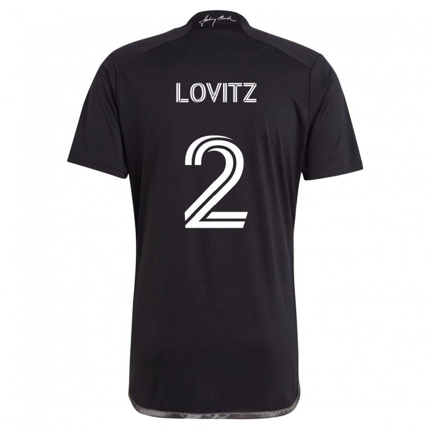 Kandiny Herren Daniel Lovitz #2 Schwarz Auswärtstrikot Trikot 2024/25 T-Shirt