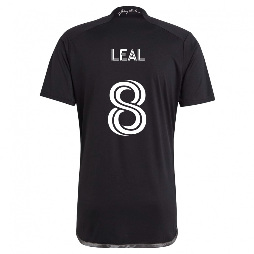 Kandiny Herren Randall Leal #8 Schwarz Auswärtstrikot Trikot 2024/25 T-Shirt