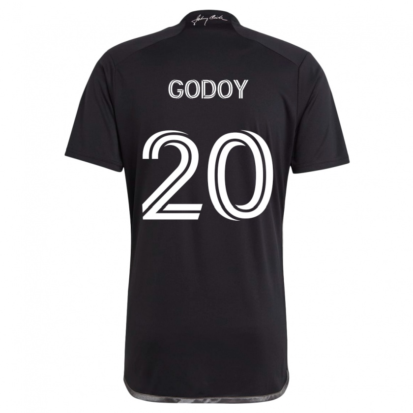 Kandiny Herren Aníbal Godoy #20 Schwarz Auswärtstrikot Trikot 2024/25 T-Shirt