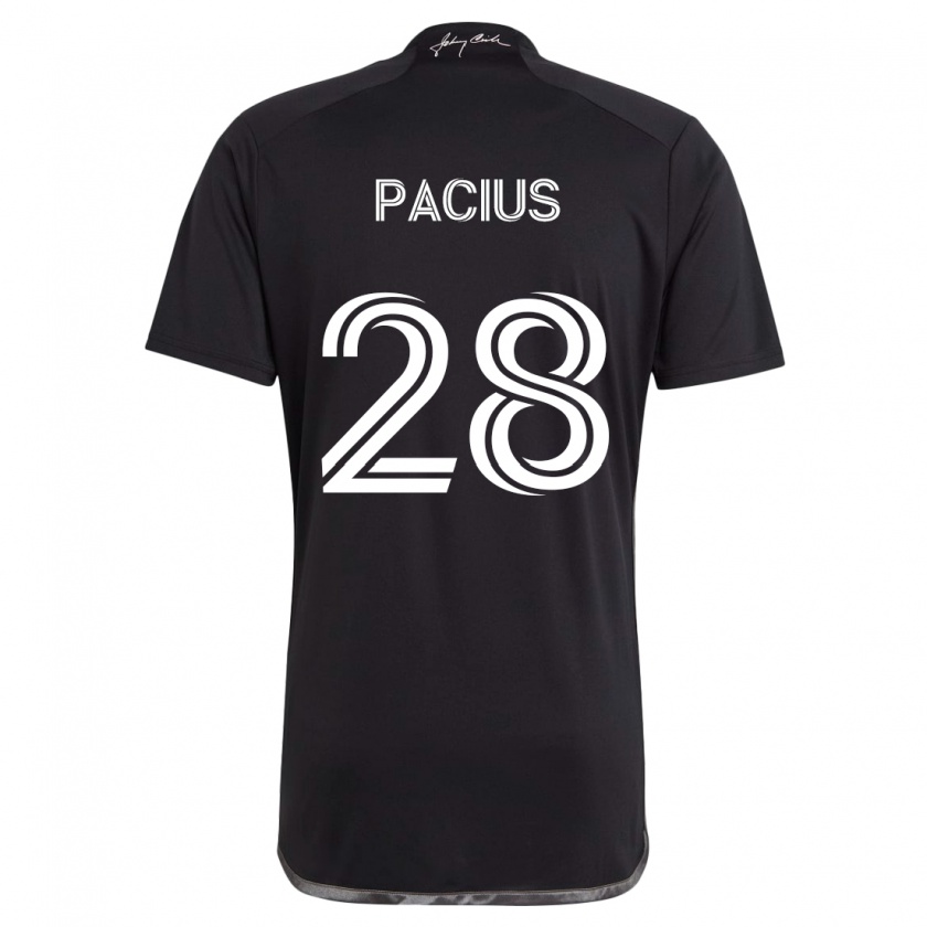 Kandiny Herren Woobens Pacius #28 Schwarz Auswärtstrikot Trikot 2024/25 T-Shirt