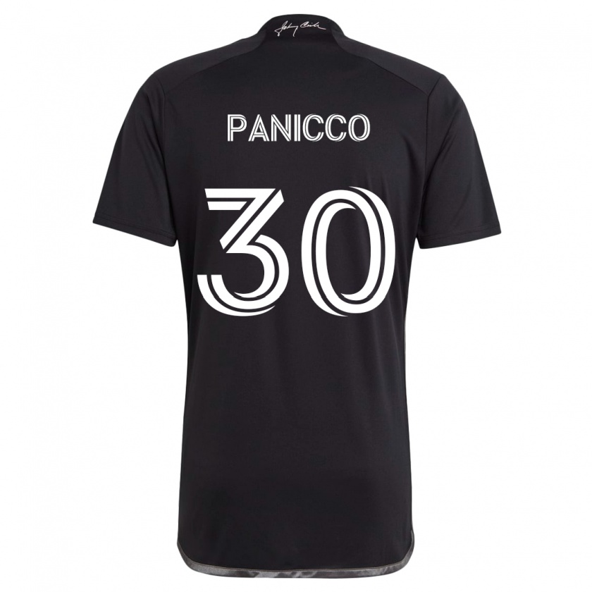 Kandiny Herren Elliot Panicco #30 Schwarz Auswärtstrikot Trikot 2024/25 T-Shirt