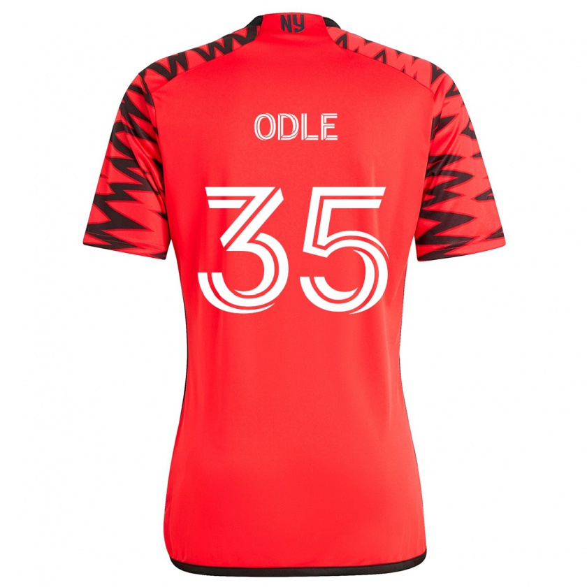 Kandiny Herren Dallas Odle #35 Rot Schwarz Weiß Auswärtstrikot Trikot 2024/25 T-Shirt