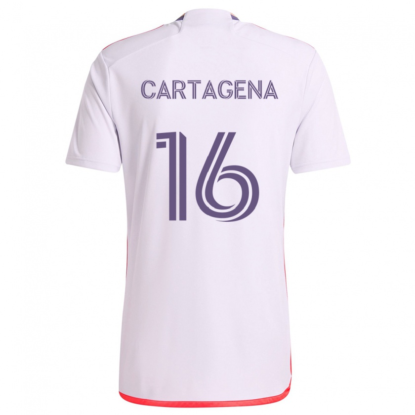 Kandiny Herren Wilder Cartagena #16 Weiß Rot Lila Auswärtstrikot Trikot 2024/25 T-Shirt