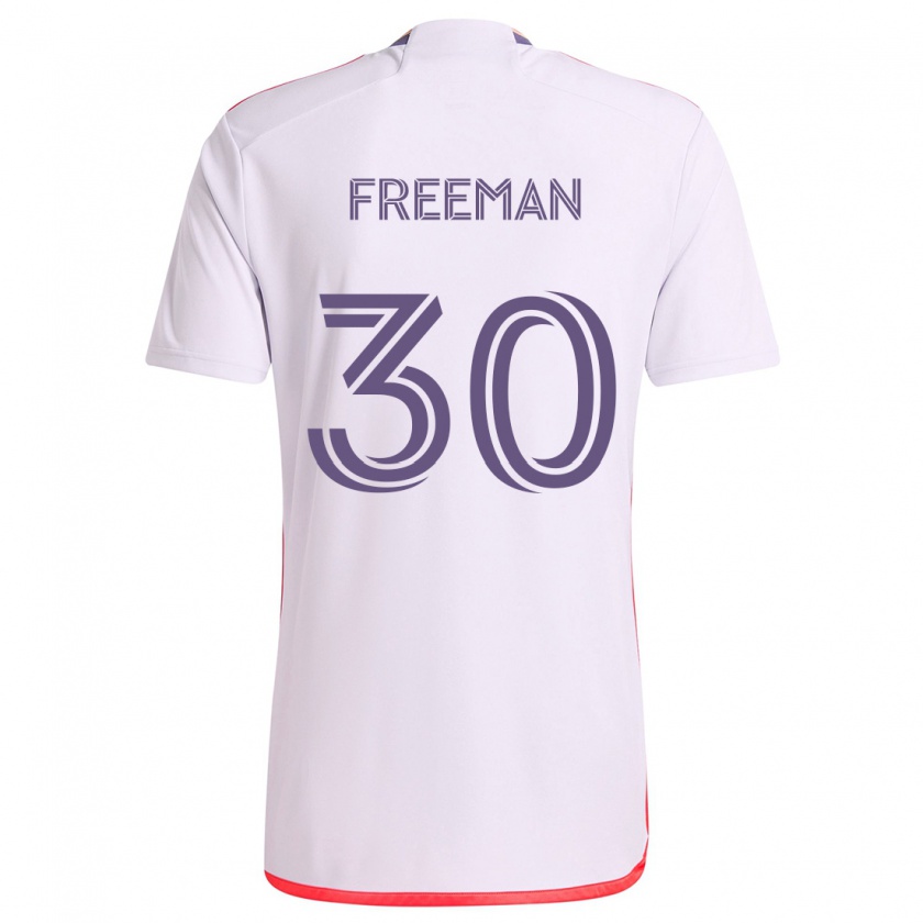 Kandiny Herren Alex Freeman #30 Weiß Rot Lila Auswärtstrikot Trikot 2024/25 T-Shirt