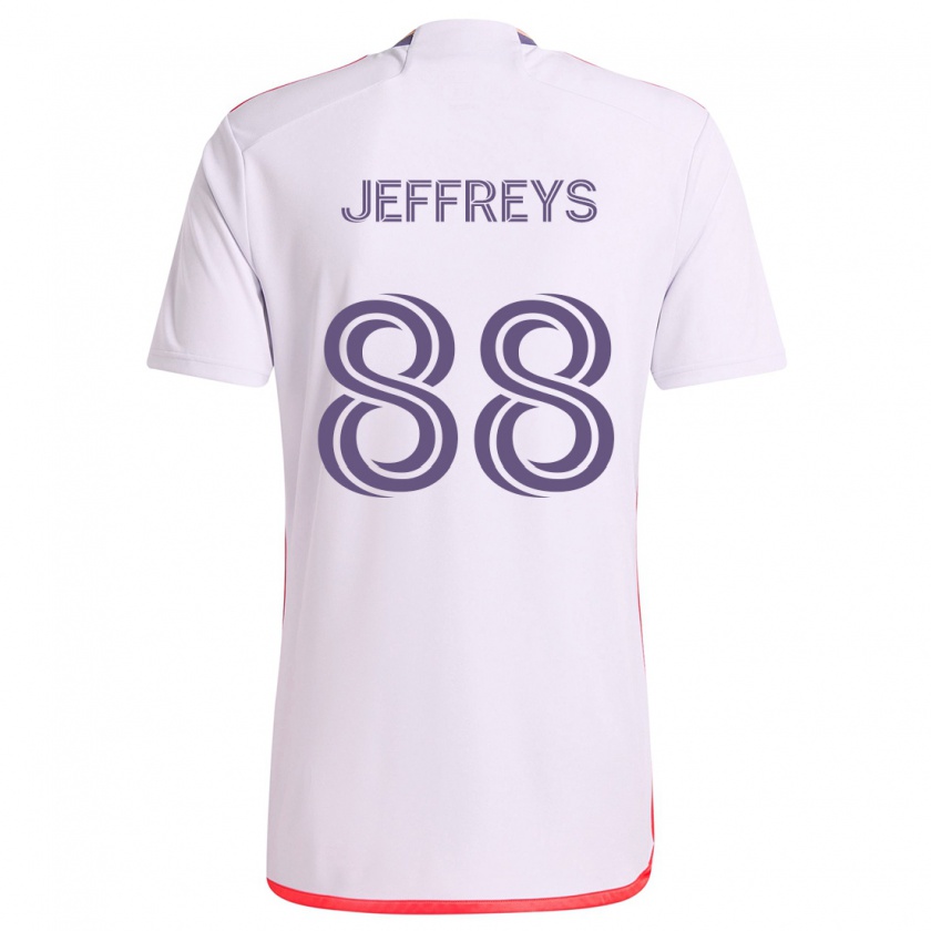 Kandiny Herren Tj Jeffreys #88 Weiß Rot Lila Auswärtstrikot Trikot 2024/25 T-Shirt