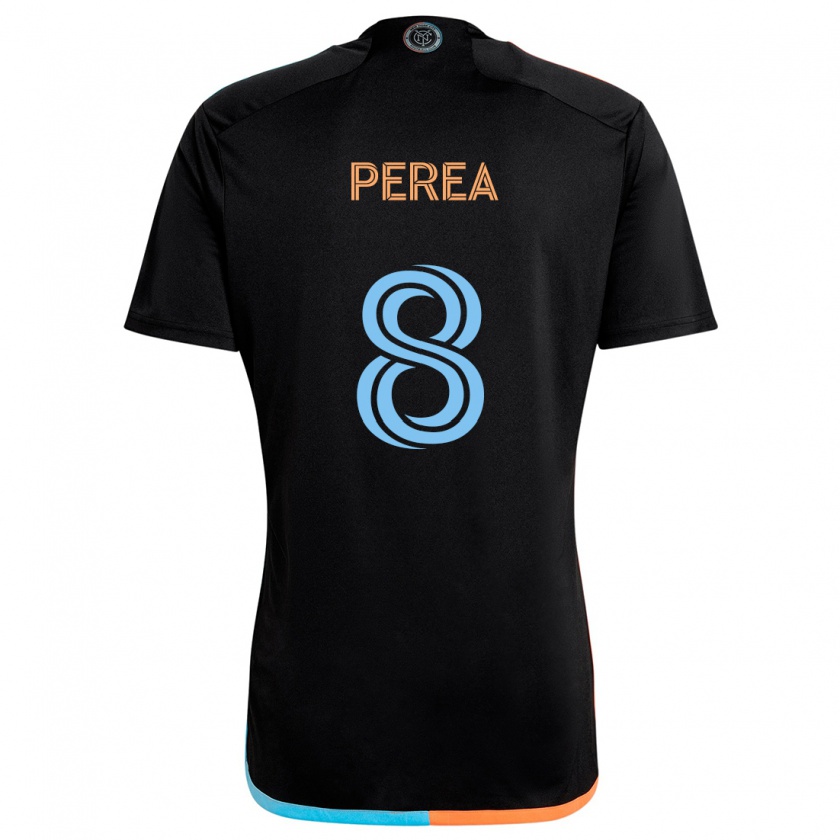 Kandiny Herren Andrés Perea #8 Schwarz Orange Blau Auswärtstrikot Trikot 2024/25 T-Shirt