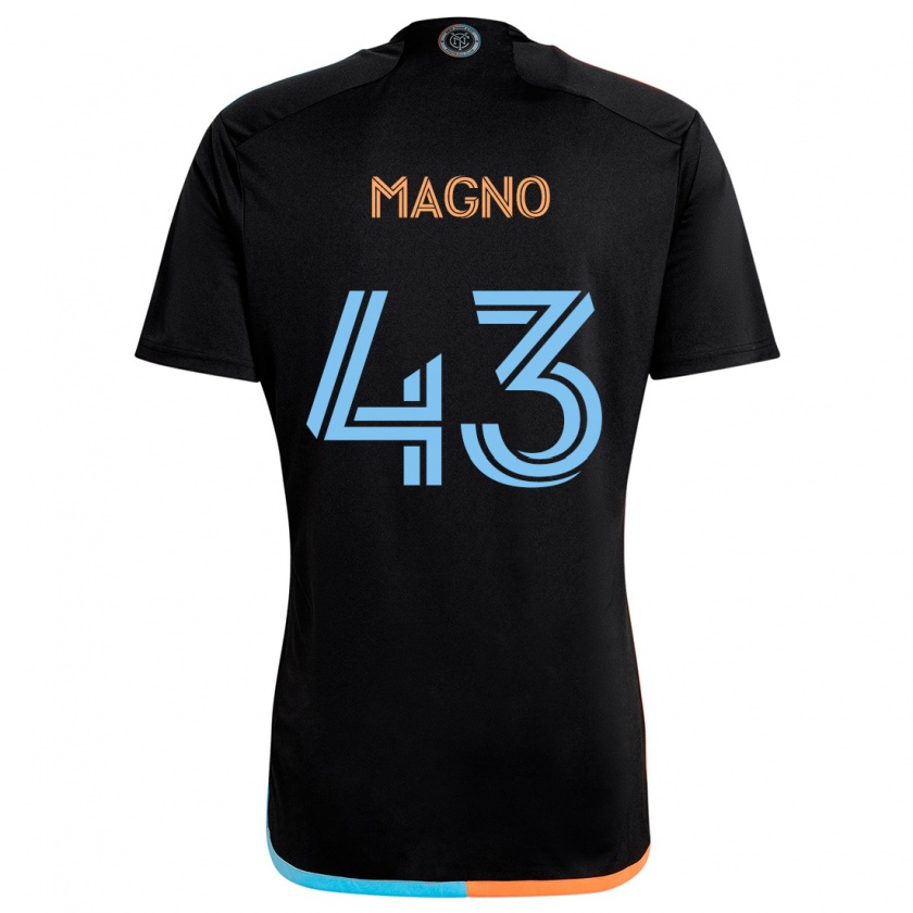 Kandiny Herren Talles Magno #43 Schwarz Orange Blau Auswärtstrikot Trikot 2024/25 T-Shirt