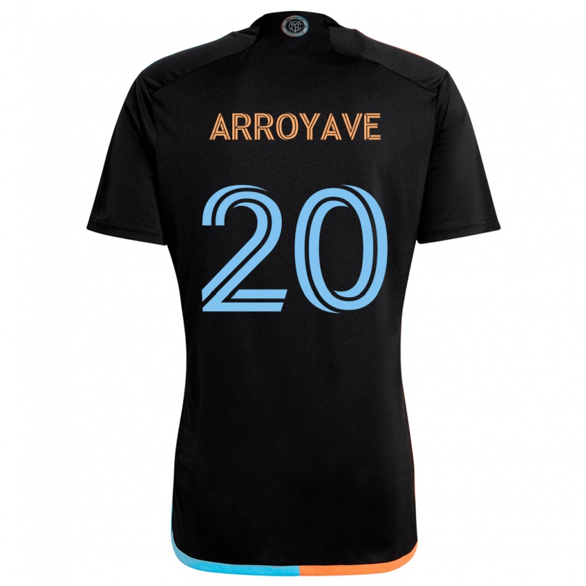 Kandiny Herren Jacob Arroyave #20 Schwarz Orange Blau Auswärtstrikot Trikot 2024/25 T-Shirt