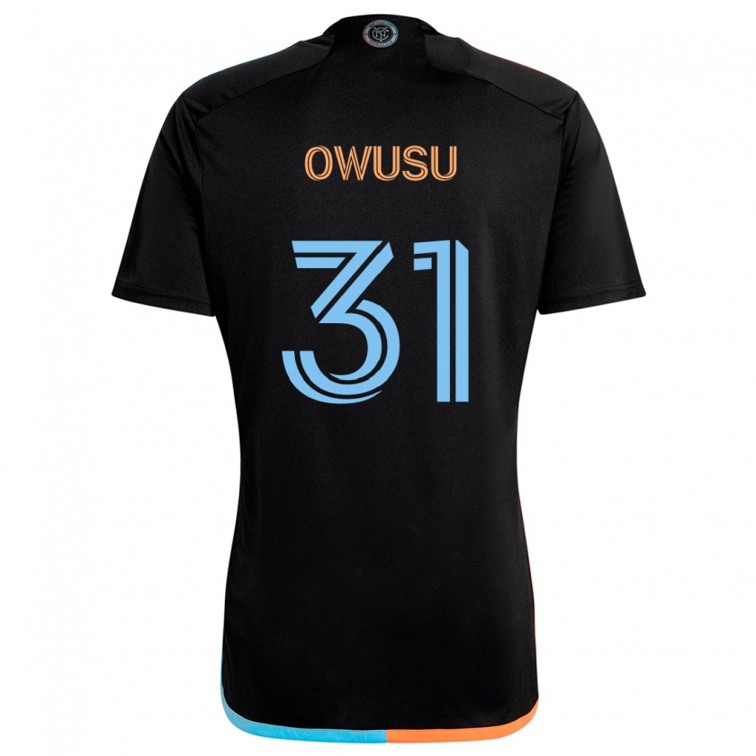 Kandiny Herren Samuel Owusu #31 Schwarz Orange Blau Auswärtstrikot Trikot 2024/25 T-Shirt