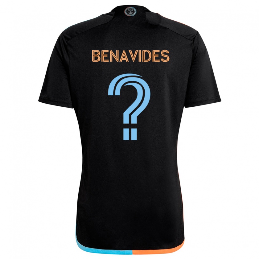 Kandiny Herren Matthew Benavides #0 Schwarz Orange Blau Auswärtstrikot Trikot 2024/25 T-Shirt