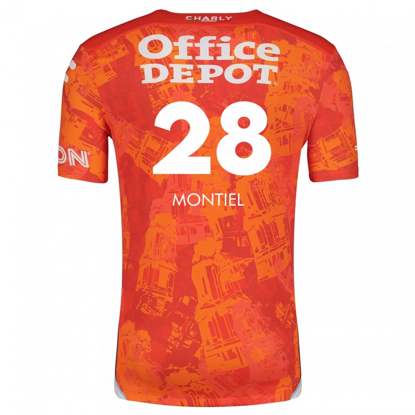 Kandiny Herren Elías Montiel #28 Orange Weiß Auswärtstrikot Trikot 2024/25 T-Shirt