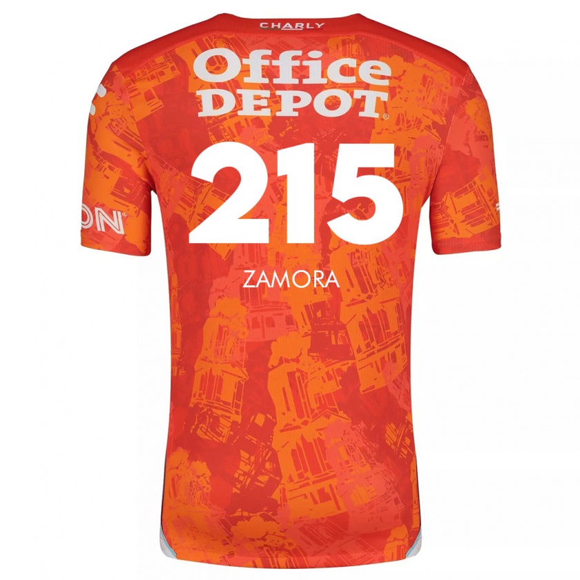 Kandiny Herren Yahir Zamora #215 Orange Weiß Auswärtstrikot Trikot 2024/25 T-Shirt