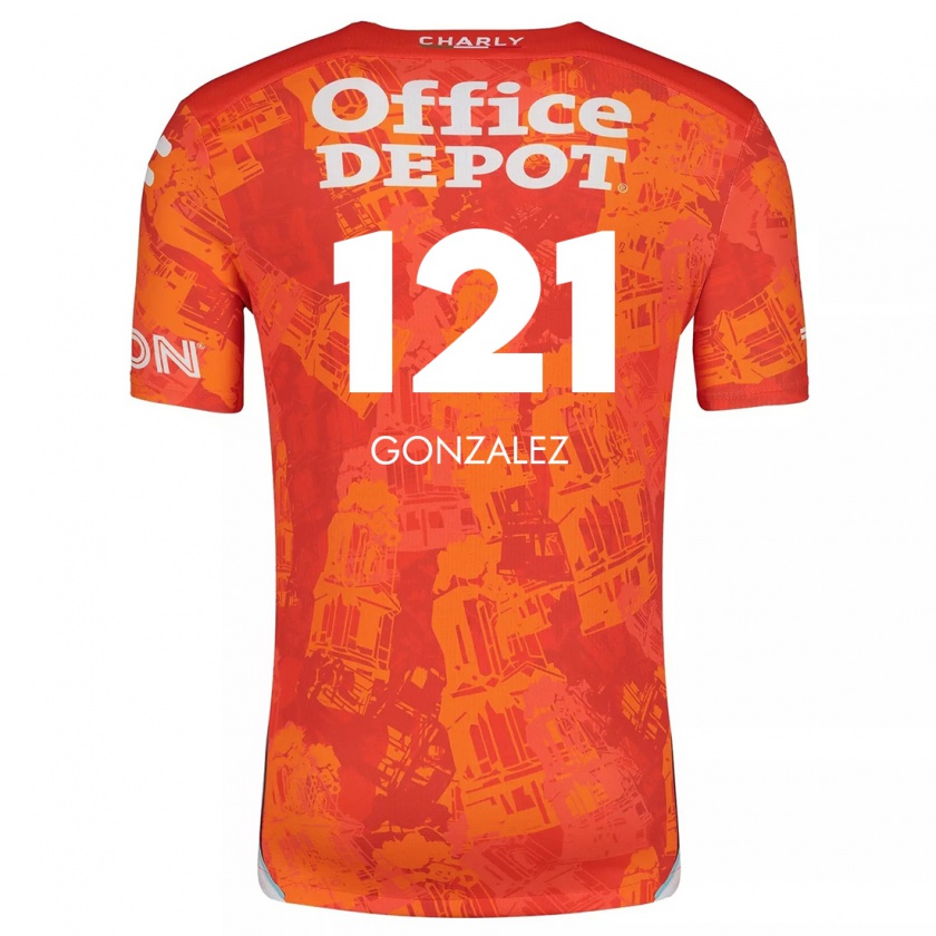 Kandiny Herren Cristian González #121 Orange Weiß Auswärtstrikot Trikot 2024/25 T-Shirt