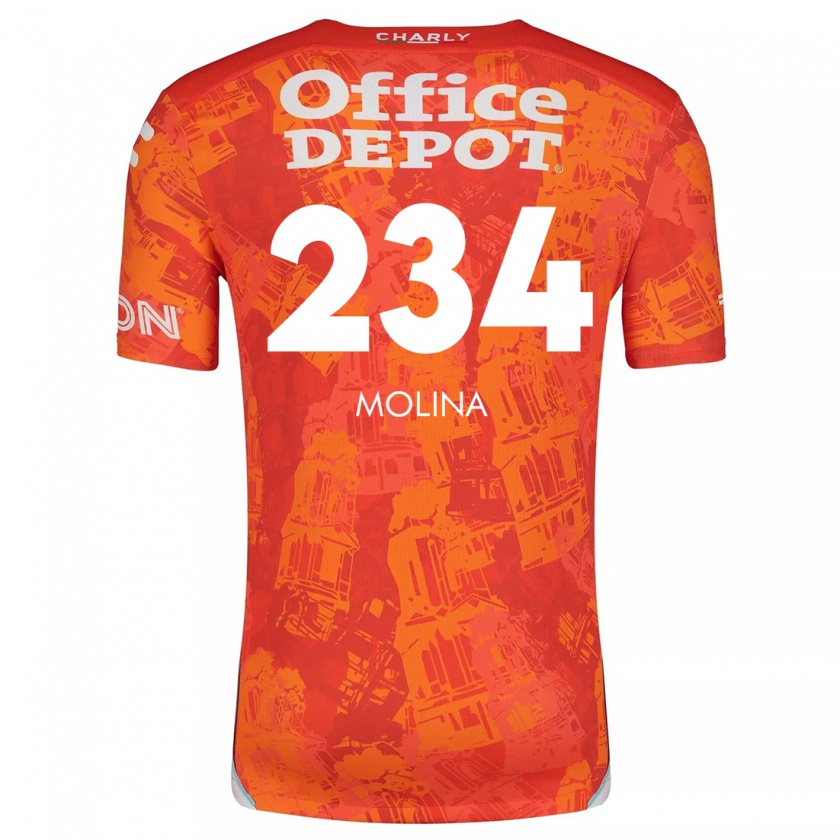 Kandiny Herren Yoshimar Molina #234 Orange Weiß Auswärtstrikot Trikot 2024/25 T-Shirt