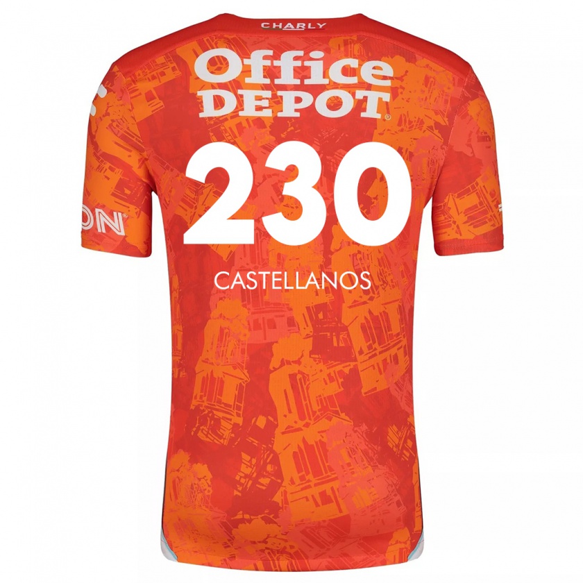 Kandiny Herren Edson Castellanos #230 Orange Weiß Auswärtstrikot Trikot 2024/25 T-Shirt