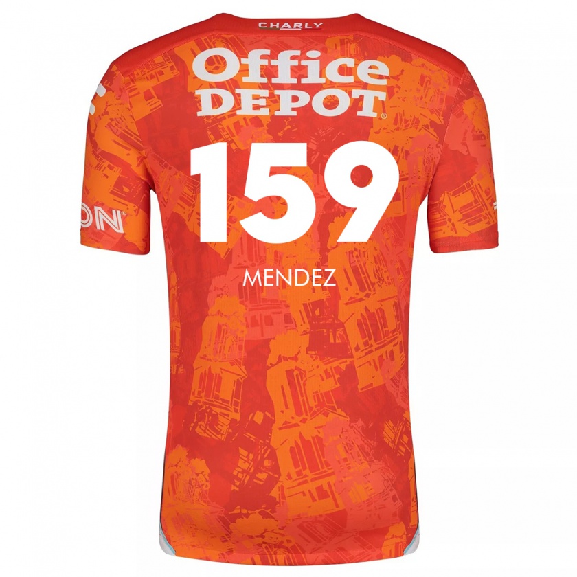 Kandiny Herren Daniel Méndez #159 Orange Weiß Auswärtstrikot Trikot 2024/25 T-Shirt