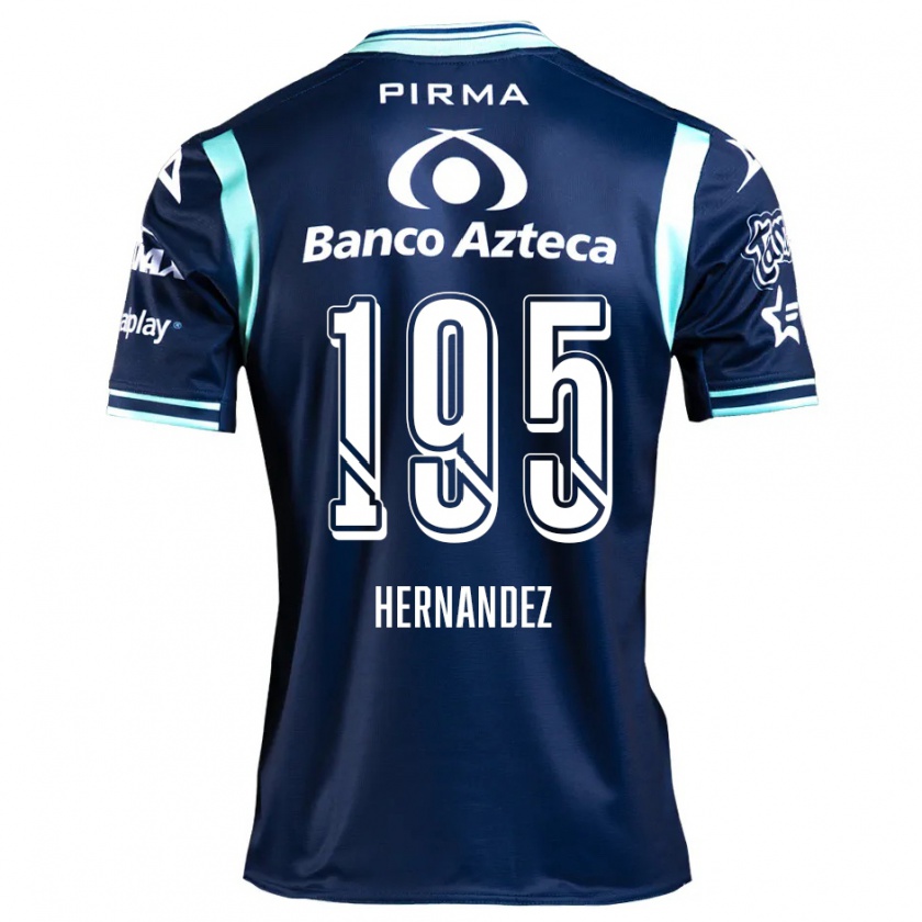 Kandiny Herren Daniel Hernández #195 Navy Blau Auswärtstrikot Trikot 2024/25 T-Shirt