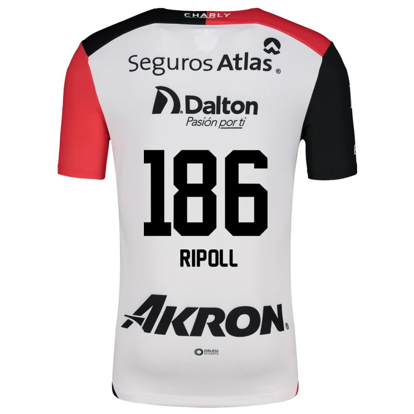 Kandiny Herren Alonso Ripoll #186 Weiß Rot Schwarz Auswärtstrikot Trikot 2024/25 T-Shirt