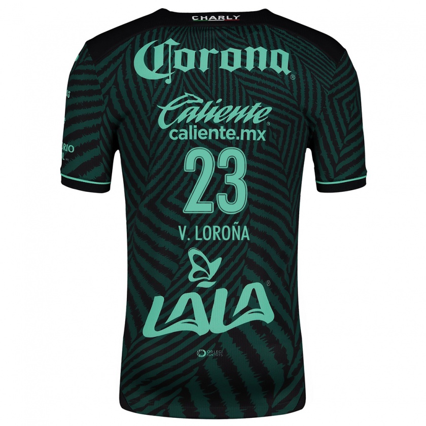 Kandiny Herren Vladímir Loroña #23 Schwarz Grün Auswärtstrikot Trikot 2024/25 T-Shirt