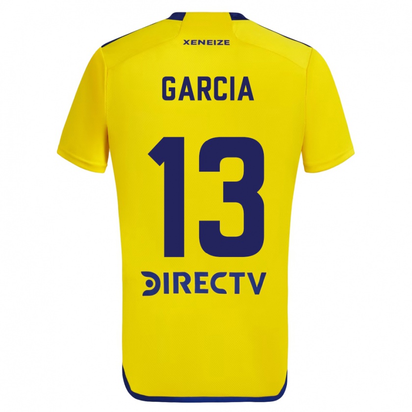 Kandiny Herren Javier García #13 Gelb Blau Auswärtstrikot Trikot 2024/25 T-Shirt