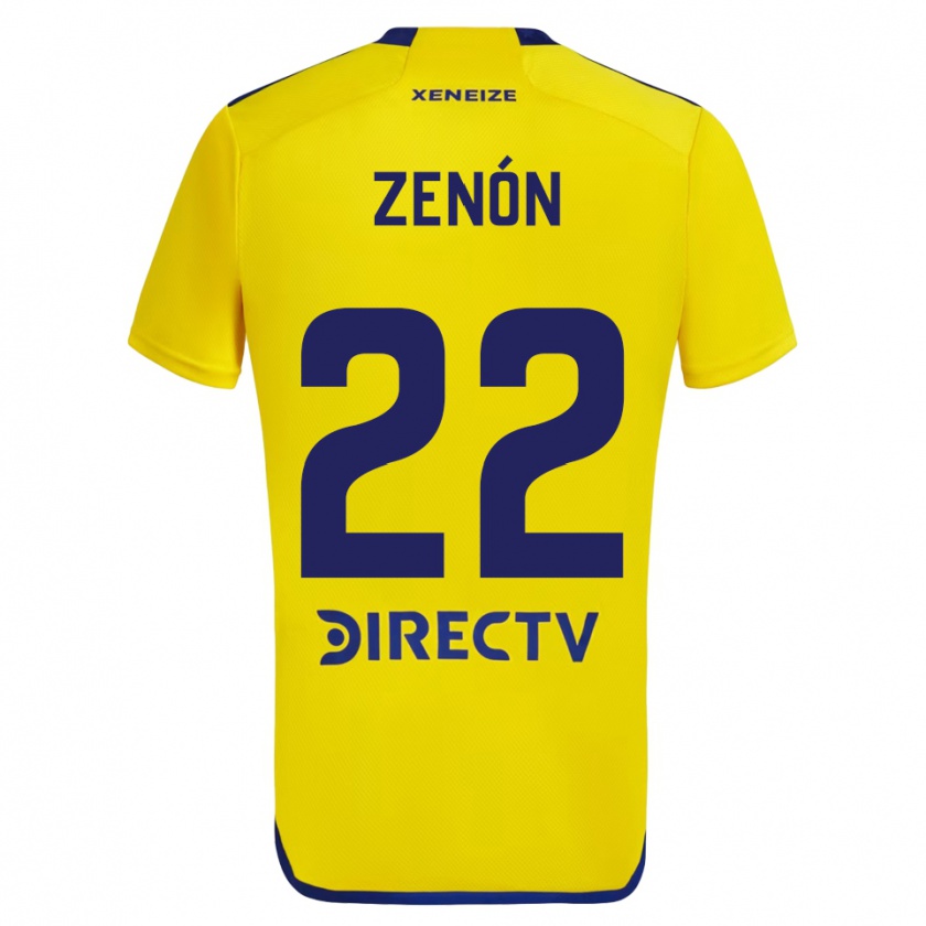 Kandiny Herren Kevin Zenón #22 Gelb Blau Auswärtstrikot Trikot 2024/25 T-Shirt