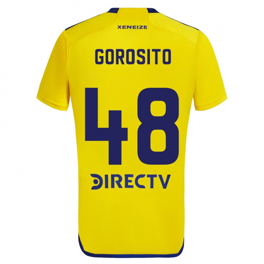 Kandiny Herren Dylan Gorosito #48 Gelb Blau Auswärtstrikot Trikot 2024/25 T-Shirt