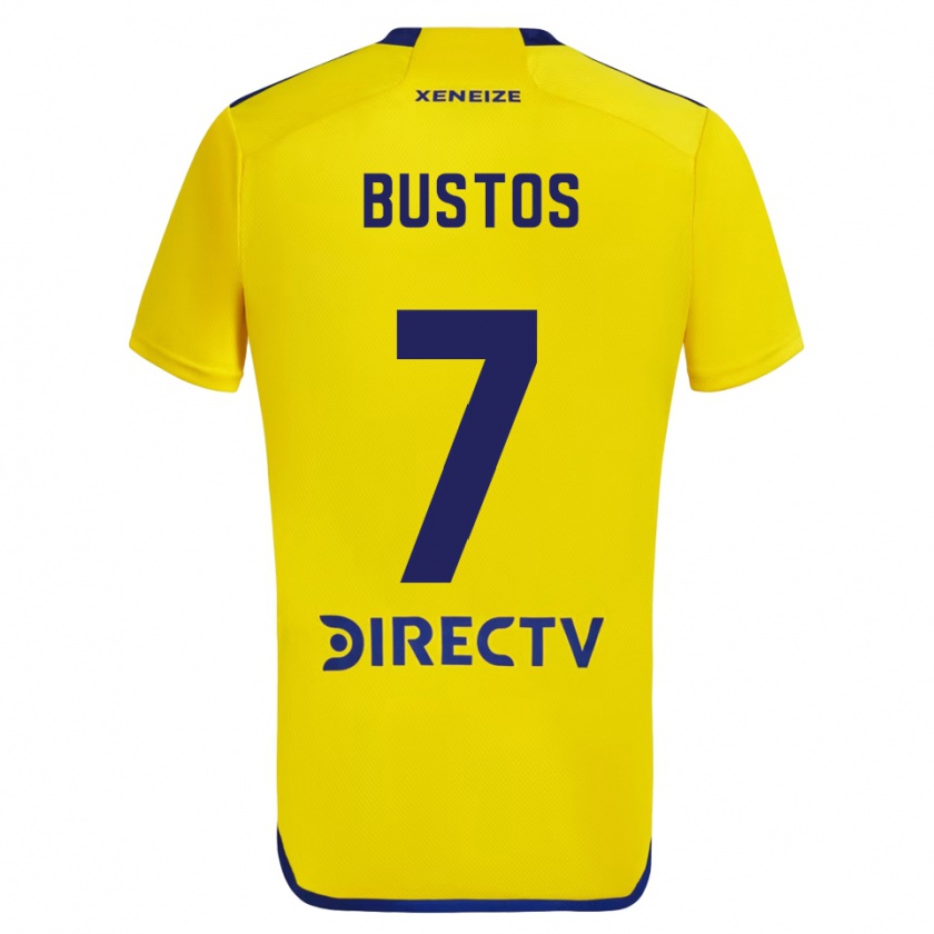 Kandiny Herren Tomás Bustos #7 Gelb Blau Auswärtstrikot Trikot 2024/25 T-Shirt