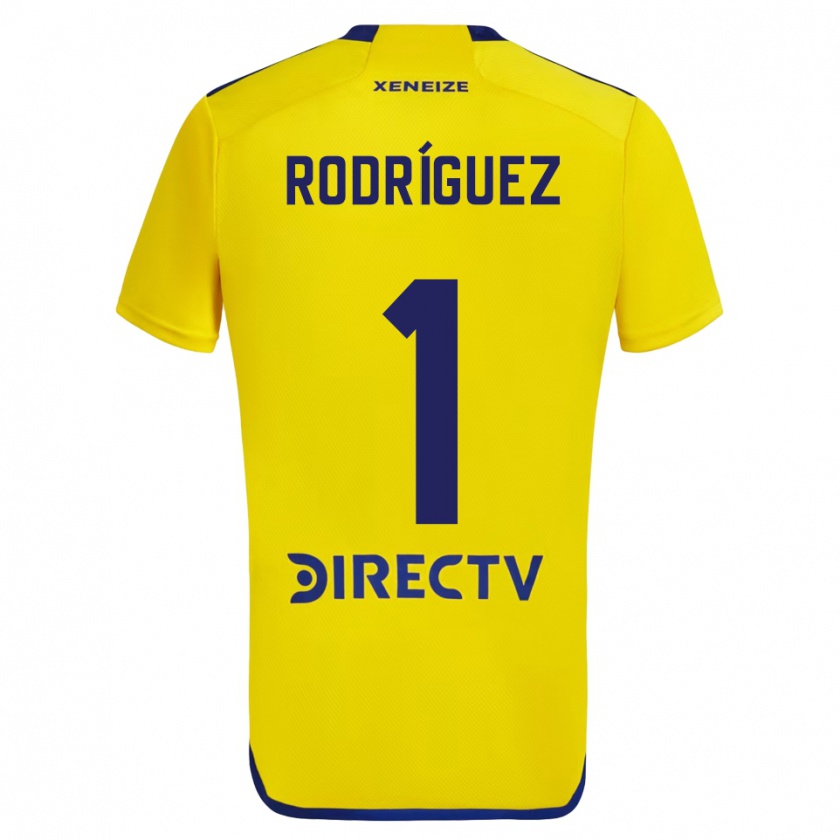 Kandiny Herren Fernando Rodríguez #1 Gelb Blau Auswärtstrikot Trikot 2024/25 T-Shirt