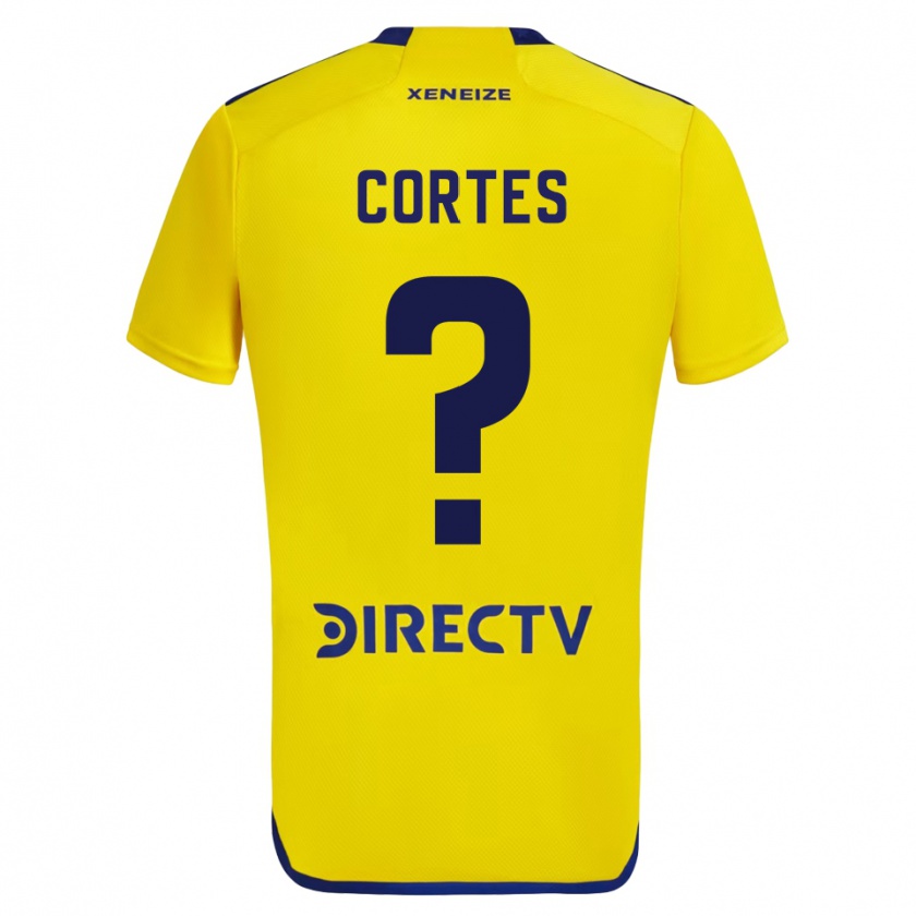 Kandiny Herren Brandon Cortés #0 Gelb Blau Auswärtstrikot Trikot 2024/25 T-Shirt