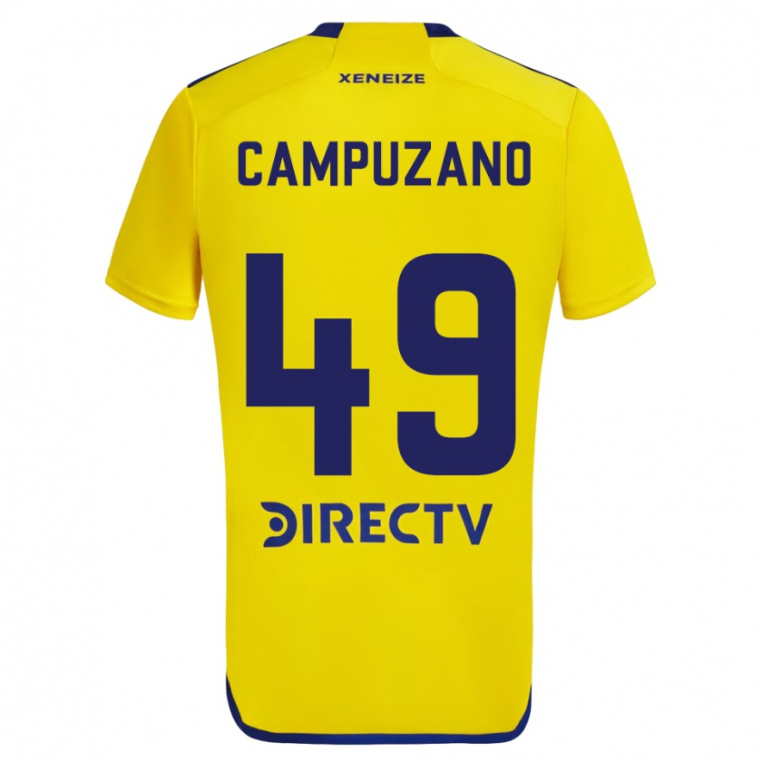 Kandiny Herren Jorman Campuzano #49 Gelb Blau Auswärtstrikot Trikot 2024/25 T-Shirt