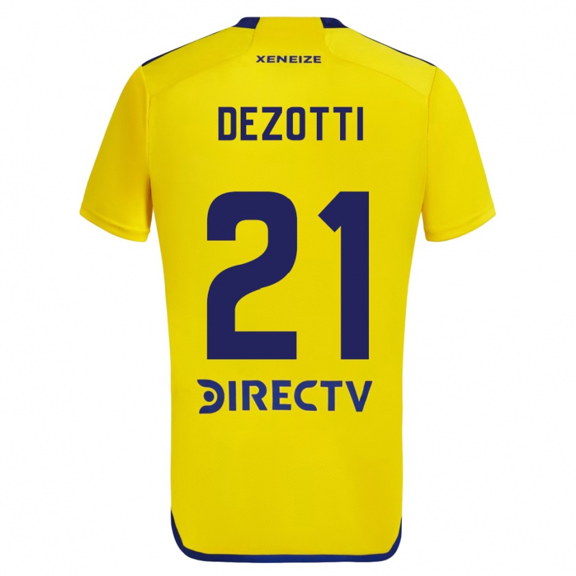 Kandiny Herren Martina Dezotti #21 Gelb Blau Auswärtstrikot Trikot 2024/25 T-Shirt