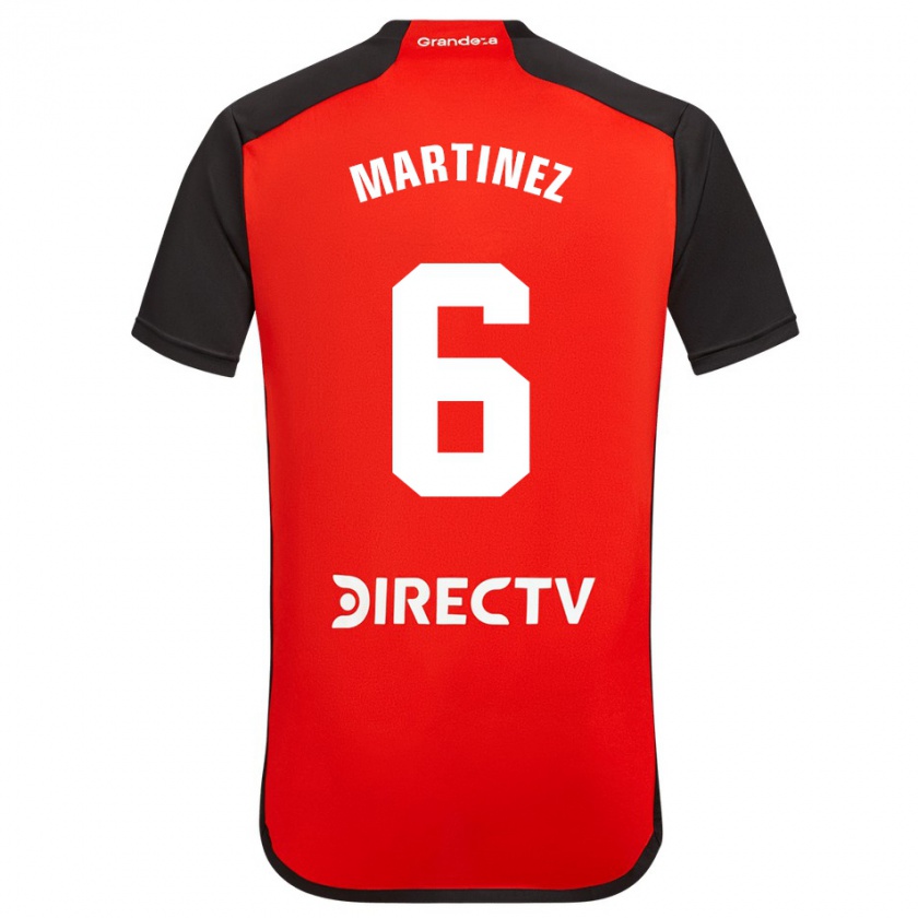 Kandiny Herren David Martínez #6 Rot Schwarz Weiß Auswärtstrikot Trikot 2024/25 T-Shirt