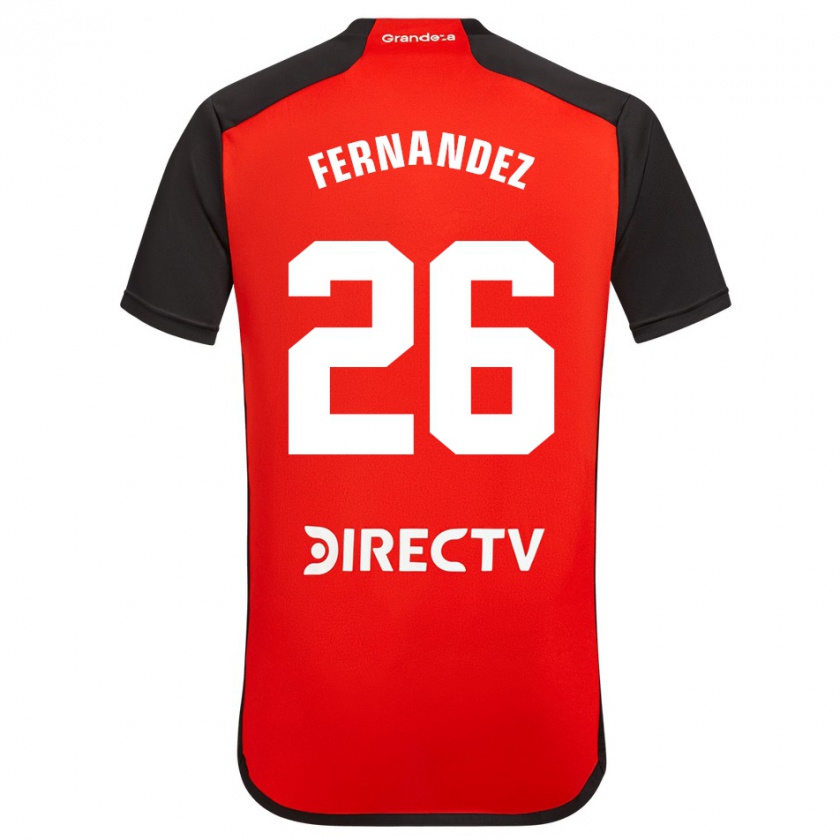 Kandiny Herren Nacho Fernández #26 Rot Schwarz Weiß Auswärtstrikot Trikot 2024/25 T-Shirt