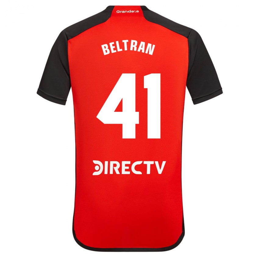 Kandiny Herren Santiago Beltrán #41 Rot Schwarz Weiß Auswärtstrikot Trikot 2024/25 T-Shirt