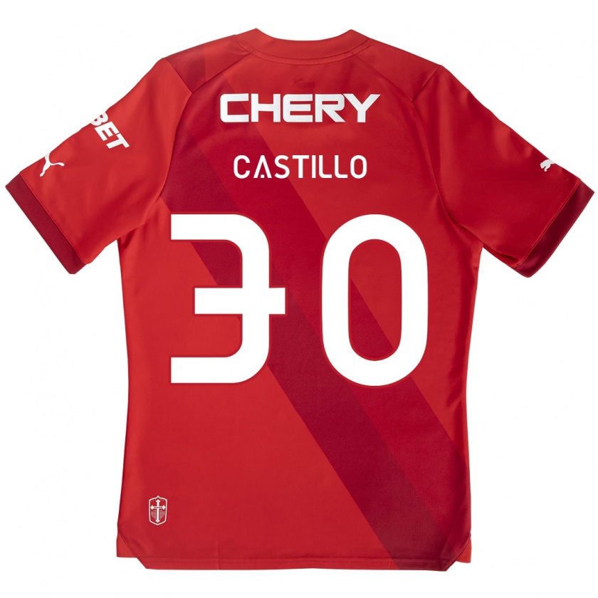 Kandiny Herren Nicolás Castillo #30 Rot-Weiss Auswärtstrikot Trikot 2024/25 T-Shirt