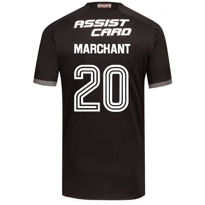 Kandiny Herren Francisco Marchant #20 Schwarz-Weiss Auswärtstrikot Trikot 2024/25 T-Shirt