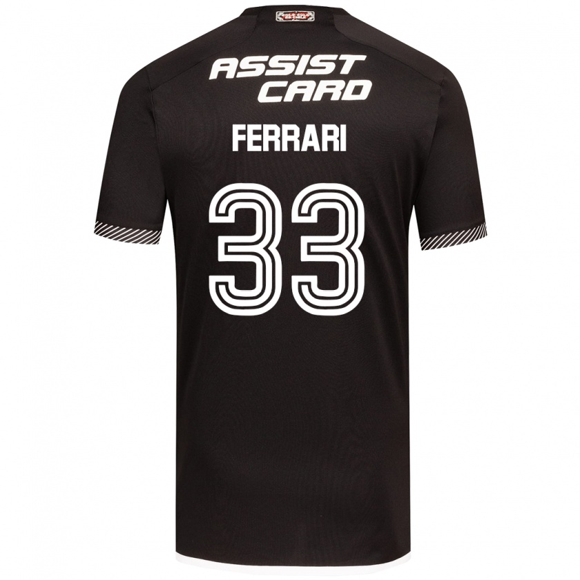 Kandiny Herren Matías Ferrari #33 Schwarz-Weiss Auswärtstrikot Trikot 2024/25 T-Shirt