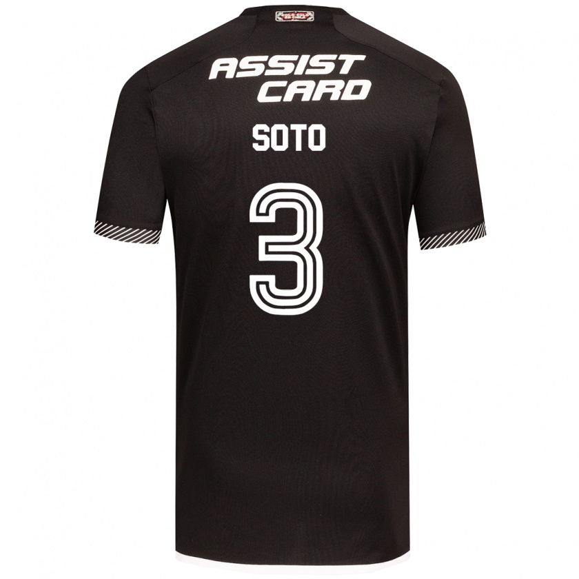 Kandiny Herren Rocío Soto #3 Schwarz-Weiss Auswärtstrikot Trikot 2024/25 T-Shirt