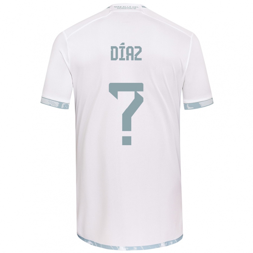 Kandiny Herren Antonio Díaz #0 Weiß Grau Auswärtstrikot Trikot 2024/25 T-Shirt