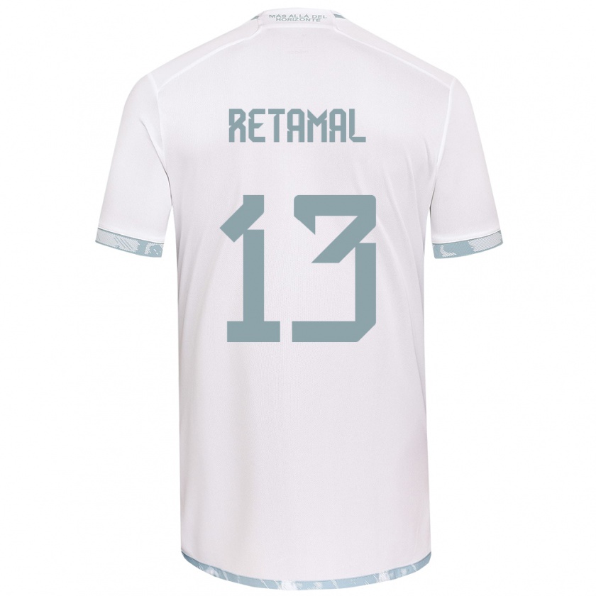 Kandiny Herren David Retamal #13 Weiß Grau Auswärtstrikot Trikot 2024/25 T-Shirt