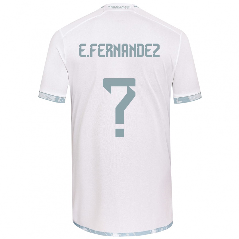 Kandiny Herren Enzo Fernández #0 Weiß Grau Auswärtstrikot Trikot 2024/25 T-Shirt