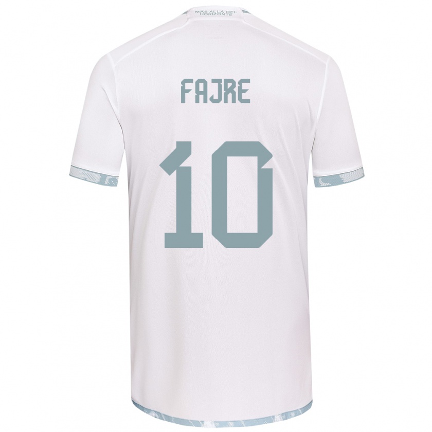 Kandiny Herren Nicole Fajre #10 Weiß Grau Auswärtstrikot Trikot 2024/25 T-Shirt