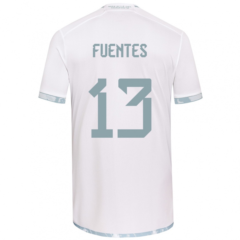 Kandiny Herren Karen Fuentes #13 Weiß Grau Auswärtstrikot Trikot 2024/25 T-Shirt