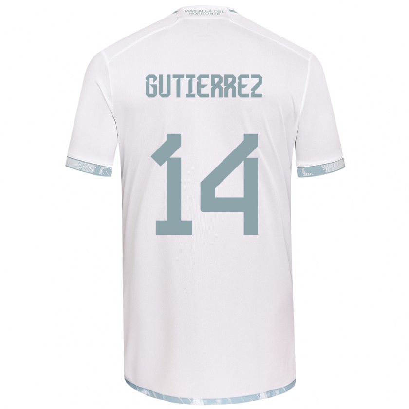 Kandiny Herren Ana Gutiérrez #14 Weiß Grau Auswärtstrikot Trikot 2024/25 T-Shirt