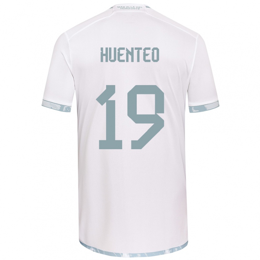 Kandiny Herren Yessenia Huenteo #19 Weiß Grau Auswärtstrikot Trikot 2024/25 T-Shirt